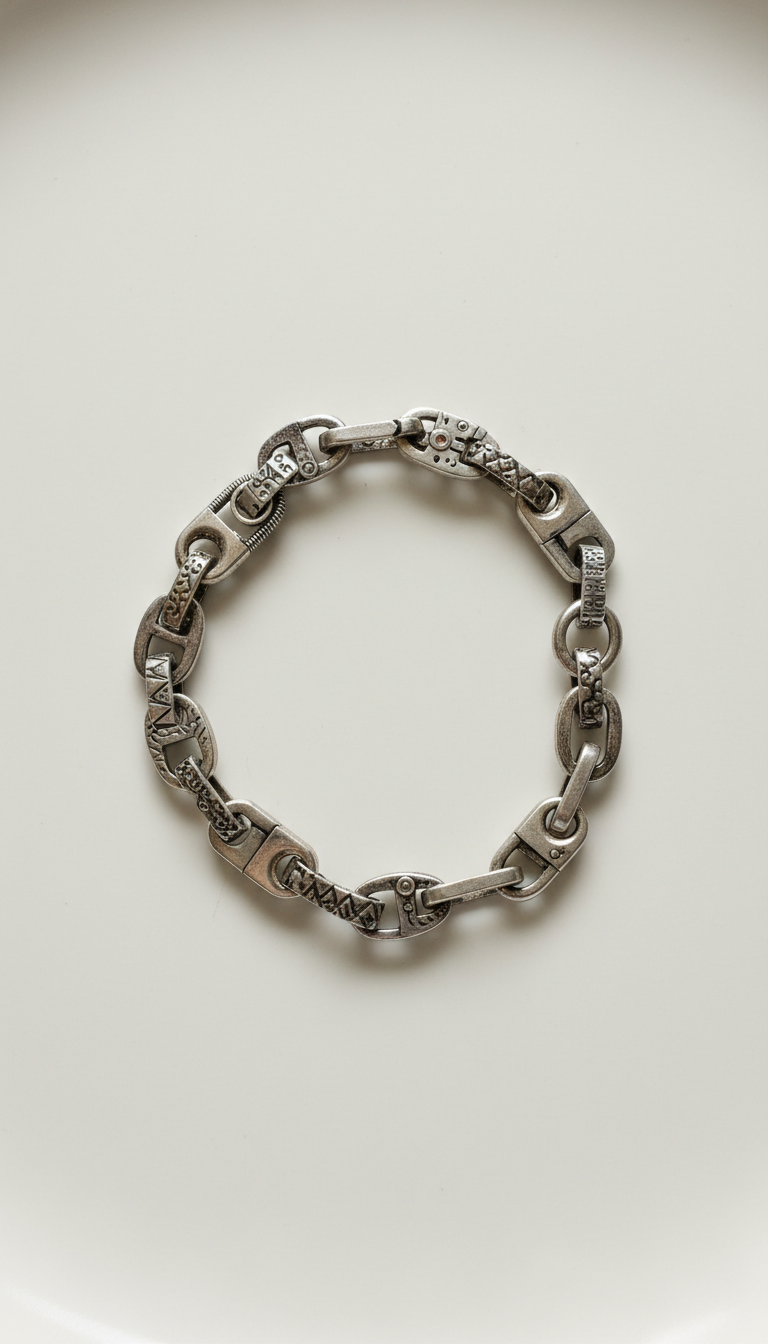 Repurposed Silver Link Bracelet