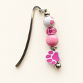 Beaded Pink Paw Bookmark