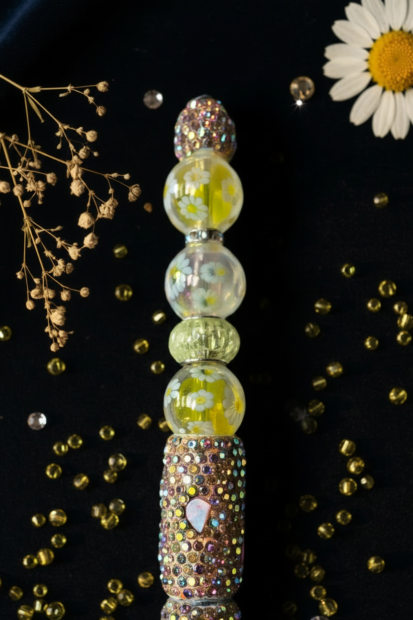 Citrine Garden Glam Beaded Pen