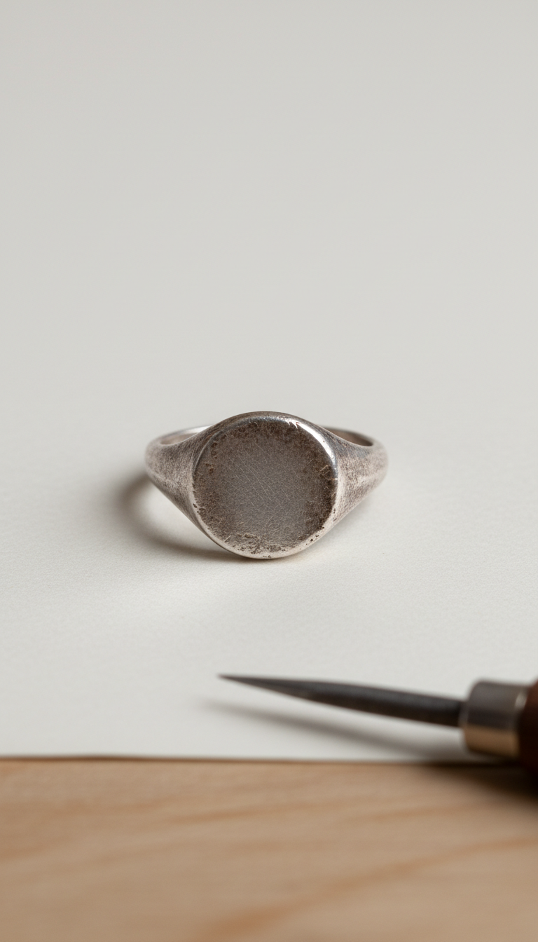Upcycled Silver Signet Ring